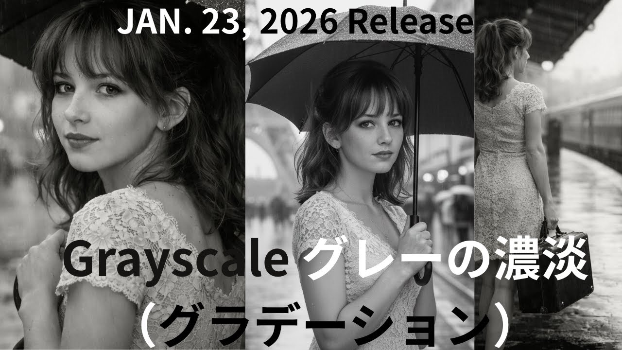 【Grayscale グレーの濃淡（グラデーション）】