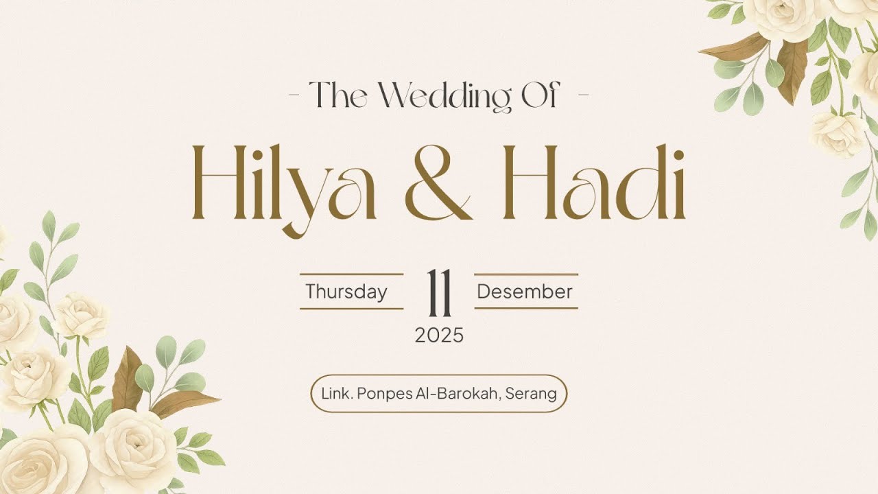 Live Streaming Wedding Hilya & Hadi - Live Stream from Lingkungan Ponpes Al-Barokah, Serang Banten