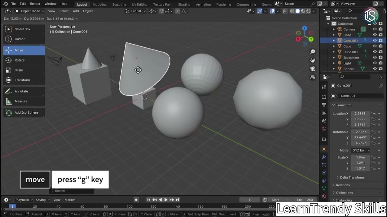 🧱 Create Your First Objects in Blender 4.0 | Beginner&rsquo;s Guide 🚀