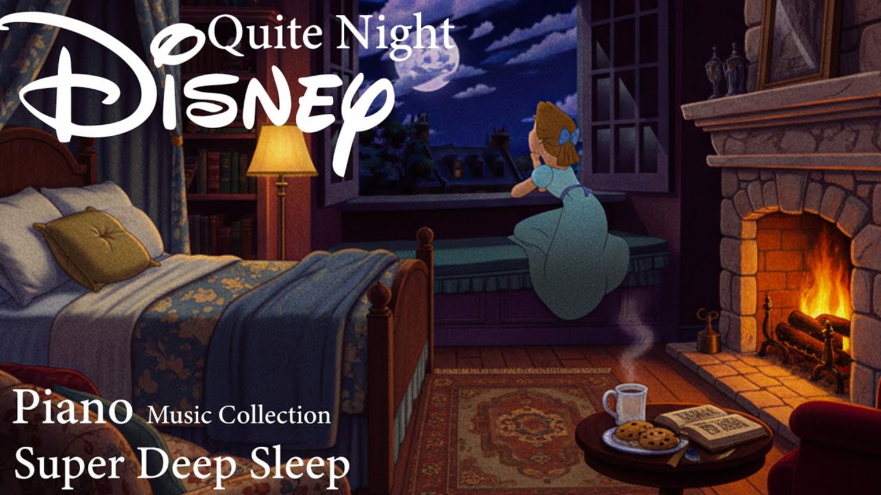Quiet Night Disney Piano 💤✨ Soft Music for Deep Sleep & Total Relaxation