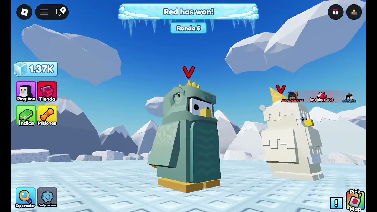 hoy jugamos lanza pingüinos y vimos más skins