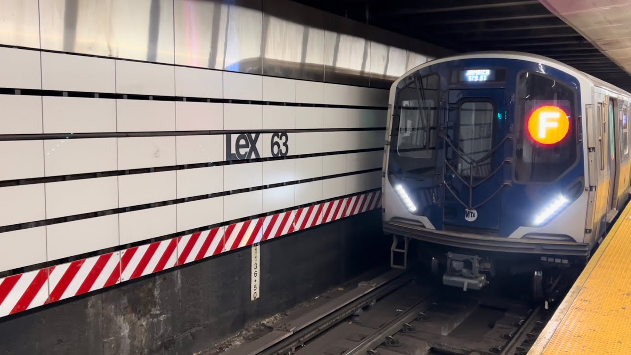 MTA: R160A Rerouted (E) + R211A (F) Trains At Lexington Avenue-63rd Street Station (12/24/2025)