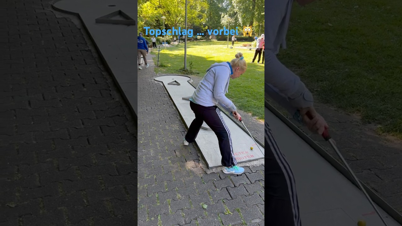 Pyramiden Rundschlag Bahn 1 in Ludwigshafen #minigolf #wettkampf #fail #alice