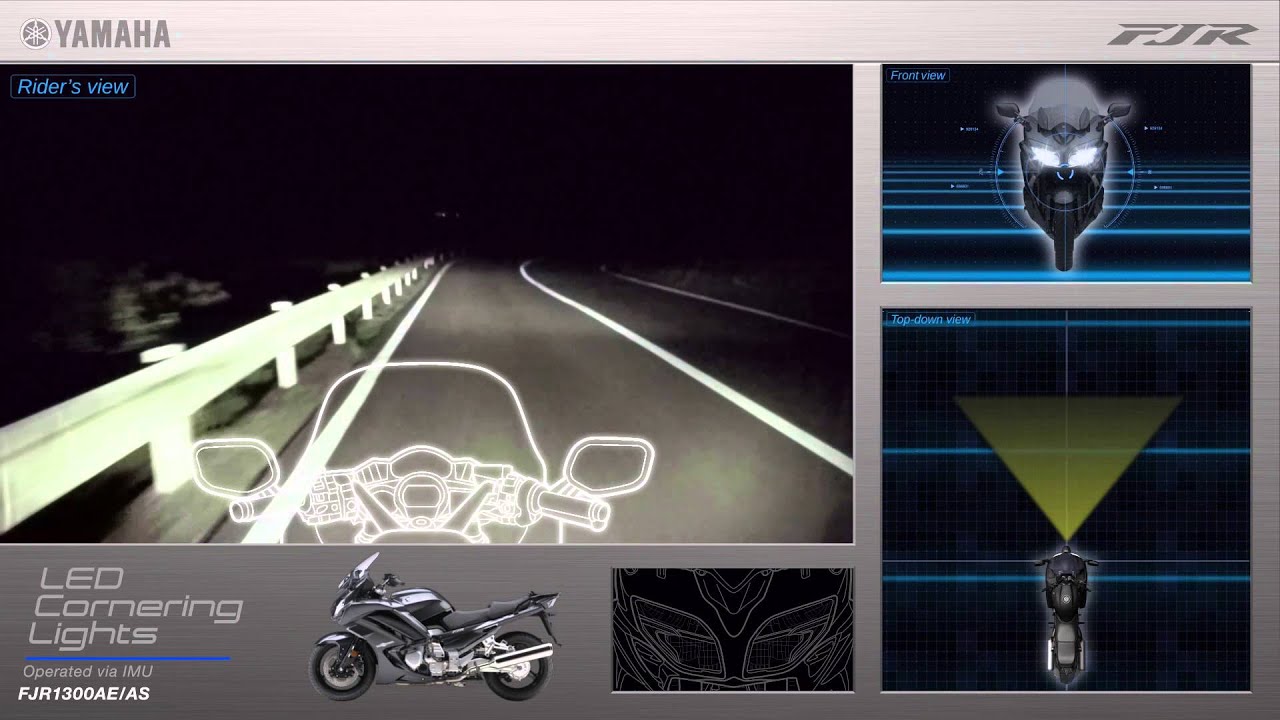 FJR1300 Technical Movie &ndash; Adaptive cornering lights / IMU