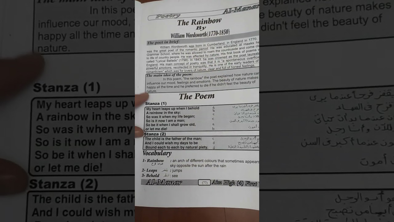 Rainbow ( poetry prep 1) Mrs/ Nelly Said