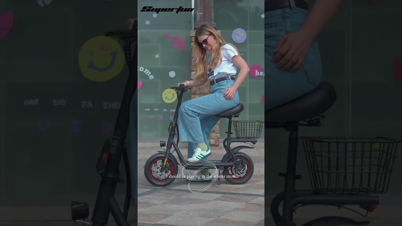 【Superfun M2】Electric Scooter with Seat and Basket: Weekend Travel