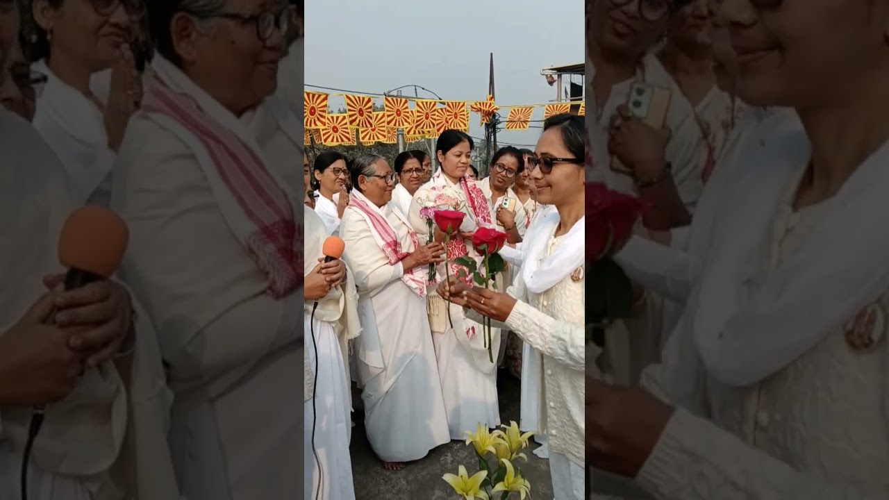 90th Shiv Jayanti Celebration at Brahma Kumaris Centre, Maligaon.BK Karabi Behen “झंडा लहरा रहा है”।