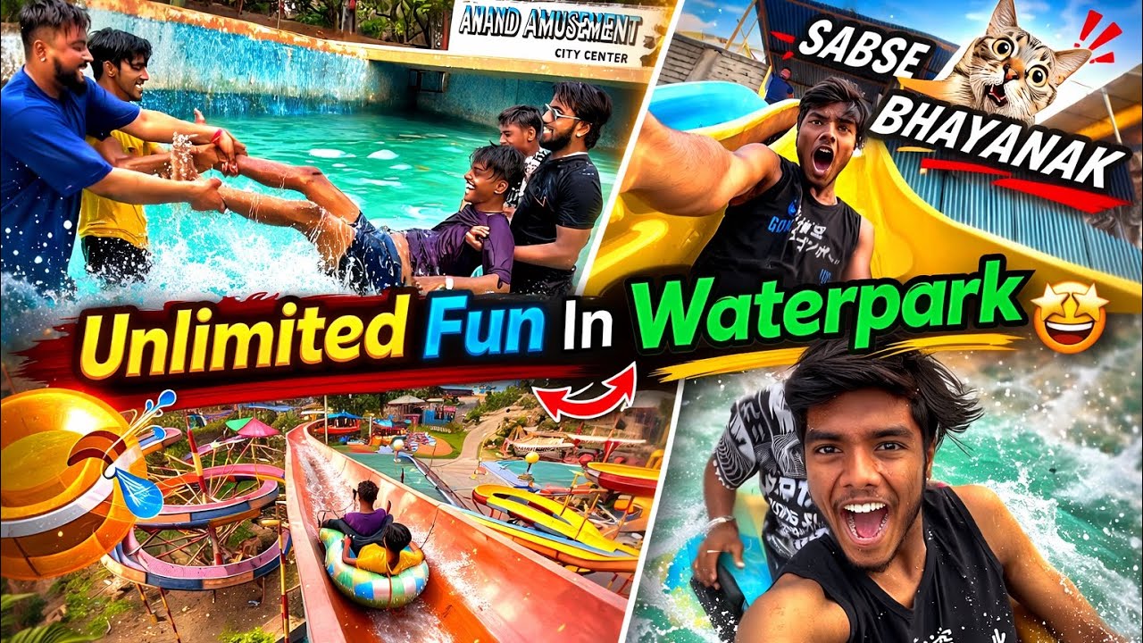 Unlimited Fun in Waterpark 😍 | Sabse Dangerous Water Slide  Experience 😱 |