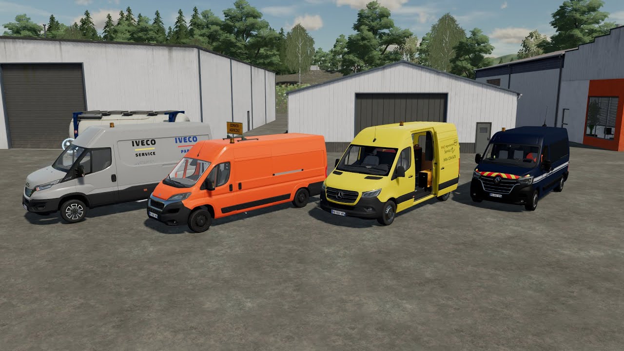 FS22 Commercial Vans Farming Simulator 22 Mods