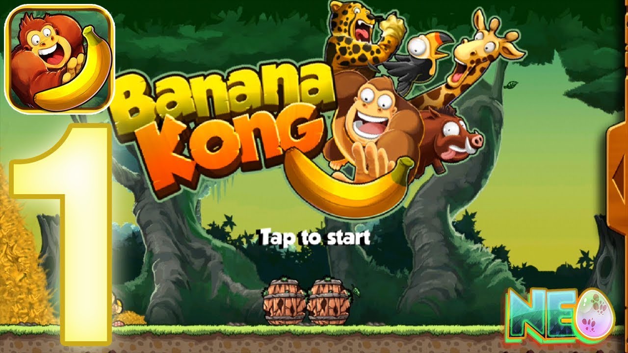 Banana Kong: Gameplay Walkthrough Part 1 - The Tutorial (iOS, Android)