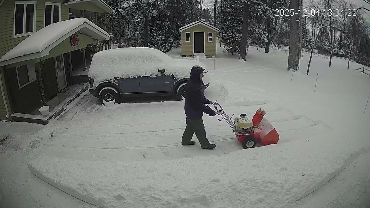 Ariens Sno Thro blowing snow Dec 4 2025