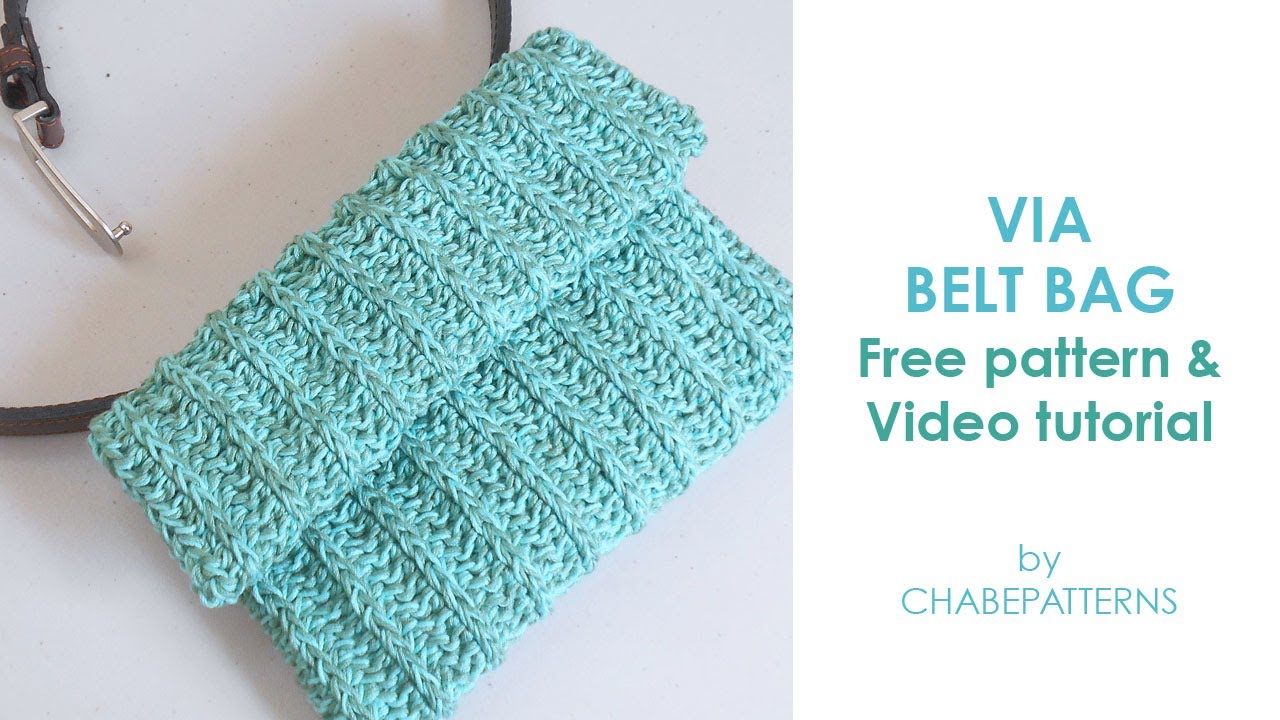 Via BELT BAG | FREE CROCHET Pattern, with KNIT-LIKE ribbing, EASY and PRACTICAL accessory