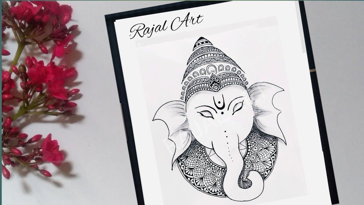 Ganesha drawing | how to draw mandala art for beginners | mandala art | step by step | drawing