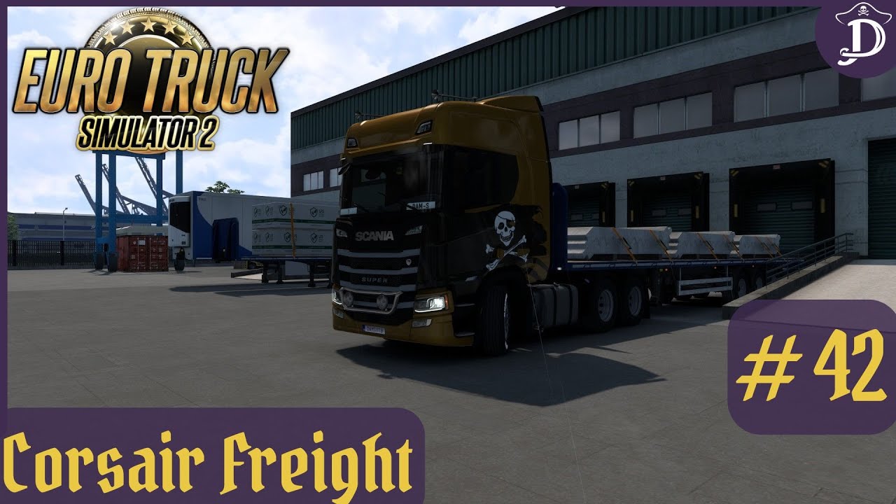 Corsair Freight E42 : Trajet vers Rennes avec un escalier en béton.