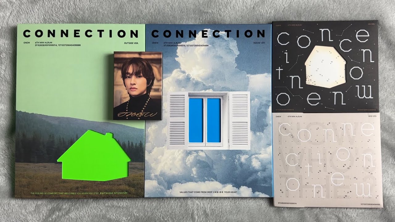♡Unboxing Onew 온유 4th Mini Album Connection (Outside, Inside, On, New & Smile Ver.)♡