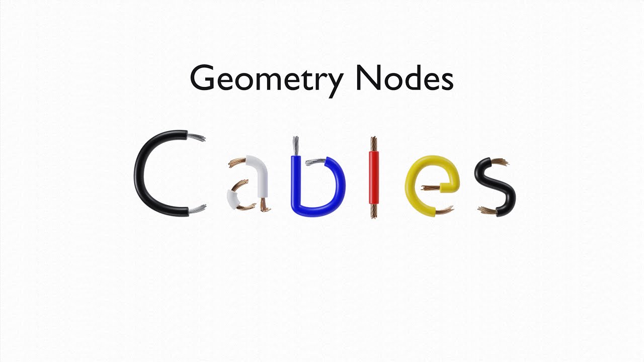 How to create Realistic Cables in Blender | Geometry Nodes Tutorial #blender #geometrynodes #cable