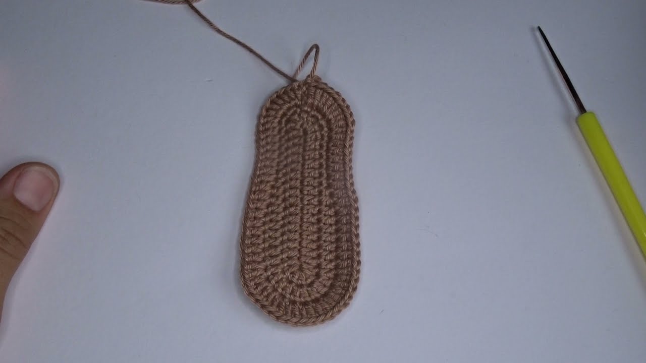 Sohle Babyschuh gehäkelt, EU 16, 9 cm