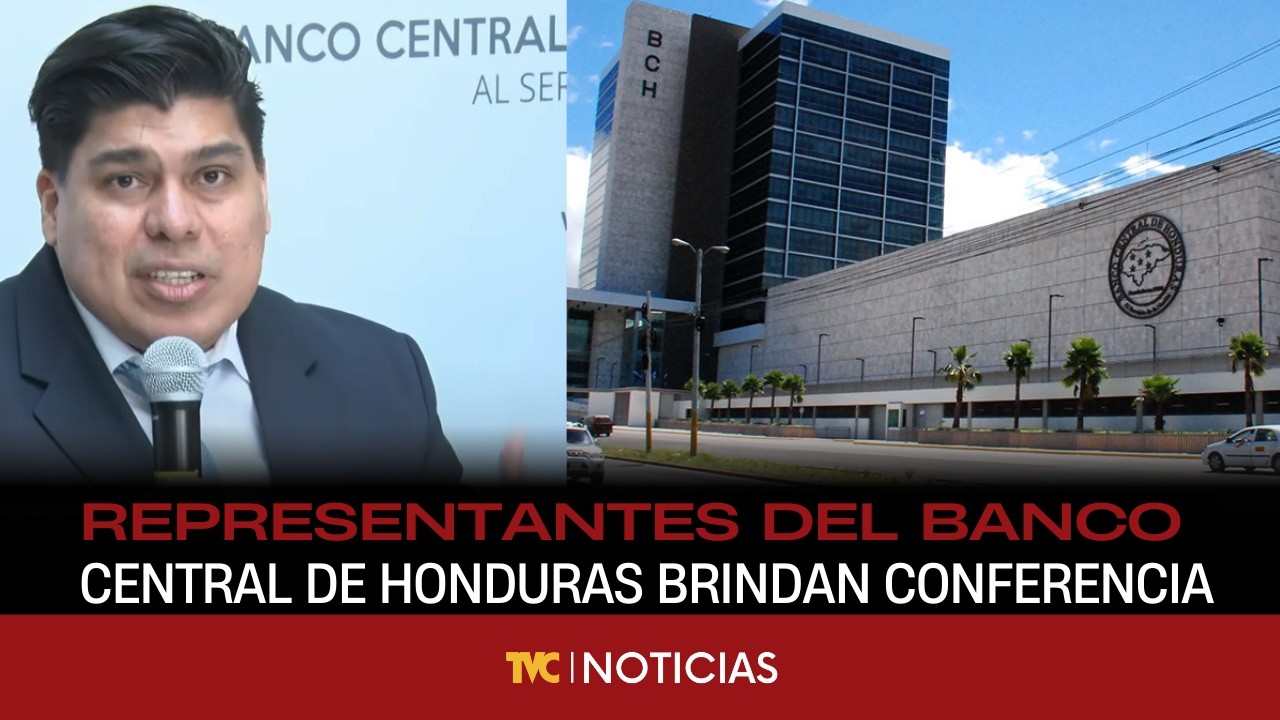 Representantes del Banco Central de Honduras y de la Secretaría de Finanzas brindan conferencia