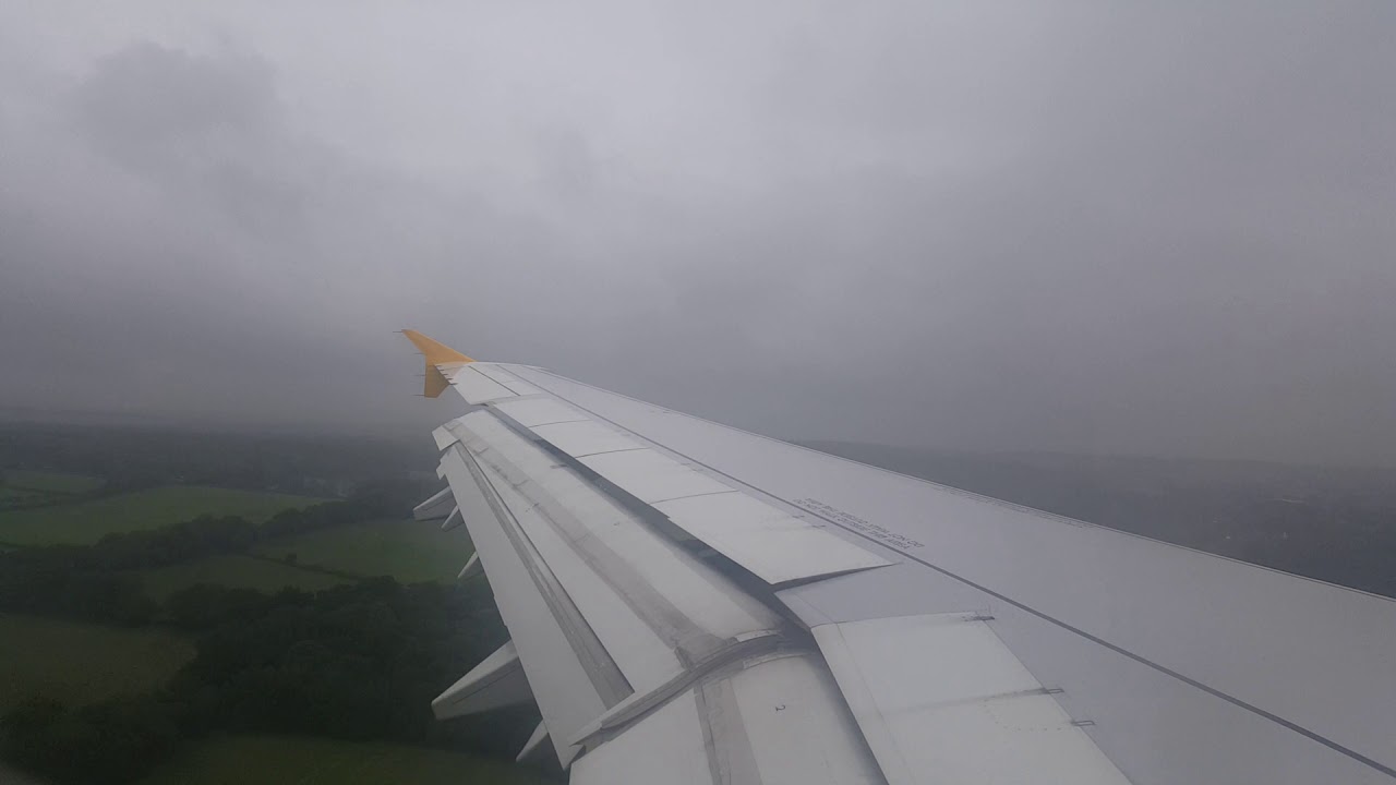 Monarch Airlines A321 landing at Gatwick Airport