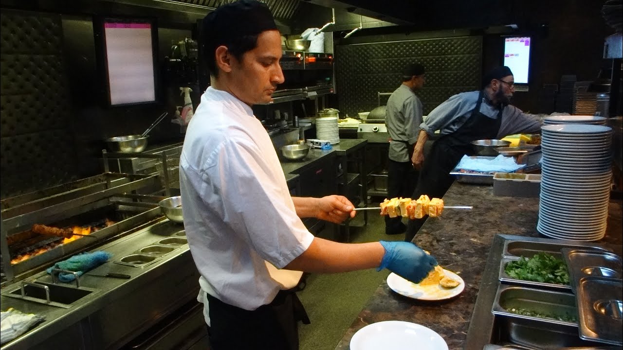 Indian Street Food - Paneer Tikka, Vada Pau & A Bowl of Greens at Dishoom Restaurant, Kings Cross