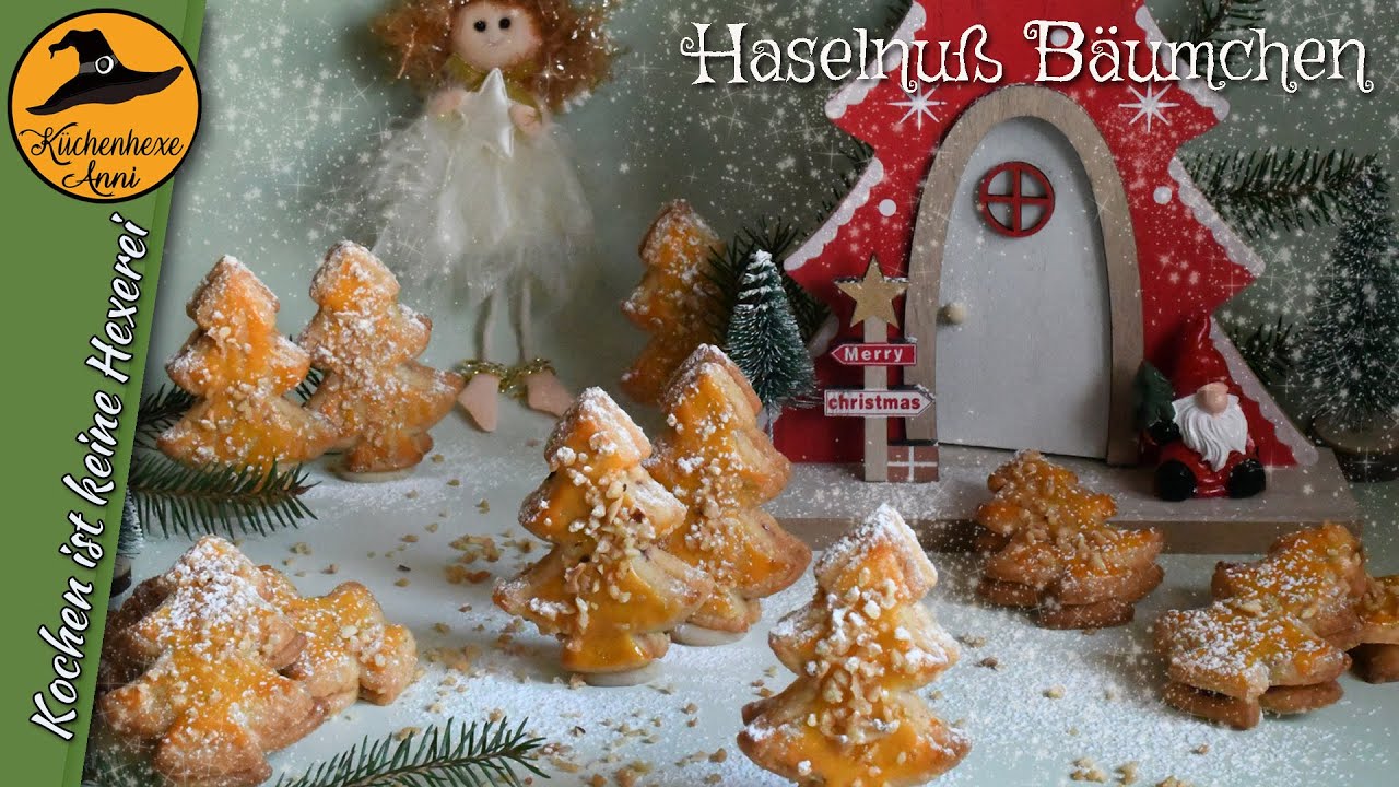 Zart knusprige Haselnuss Bäumchen ( Schnelles Kekse - Plätzchen Rezept )