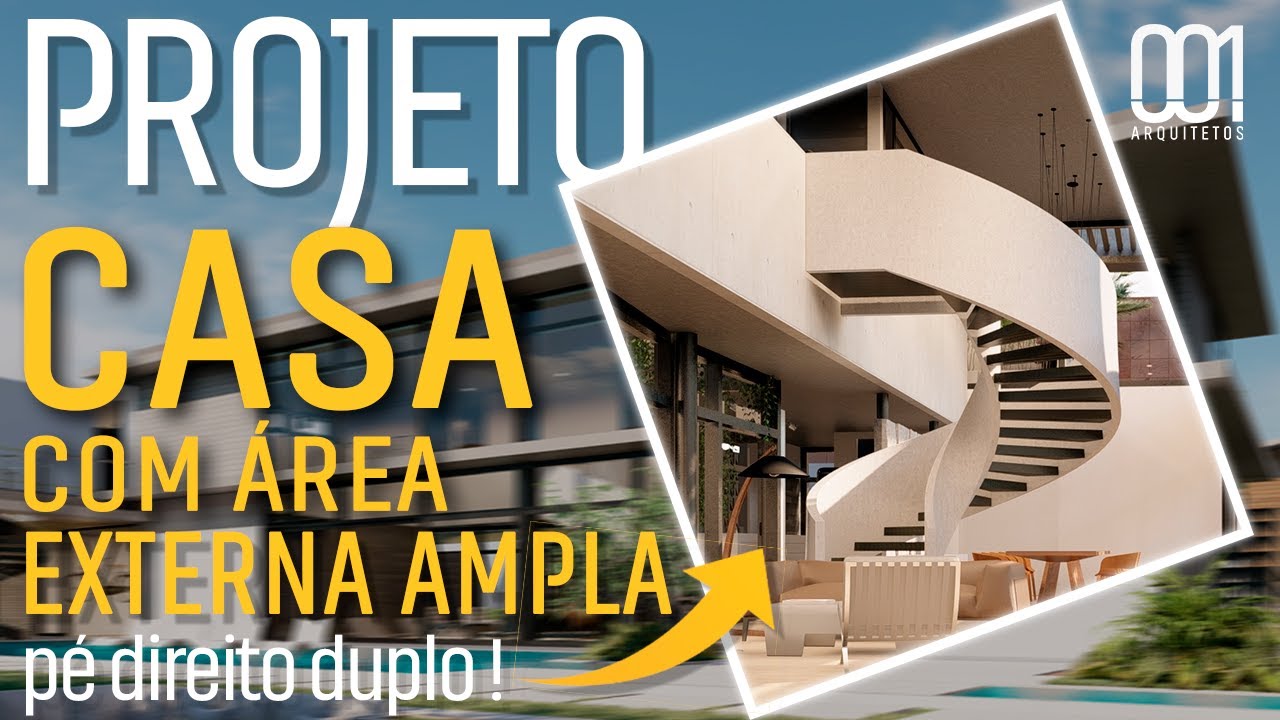 CASA DE 433m² COM PÉ DIREITO DUPLO | Sobrado moderno em concreto aparente.