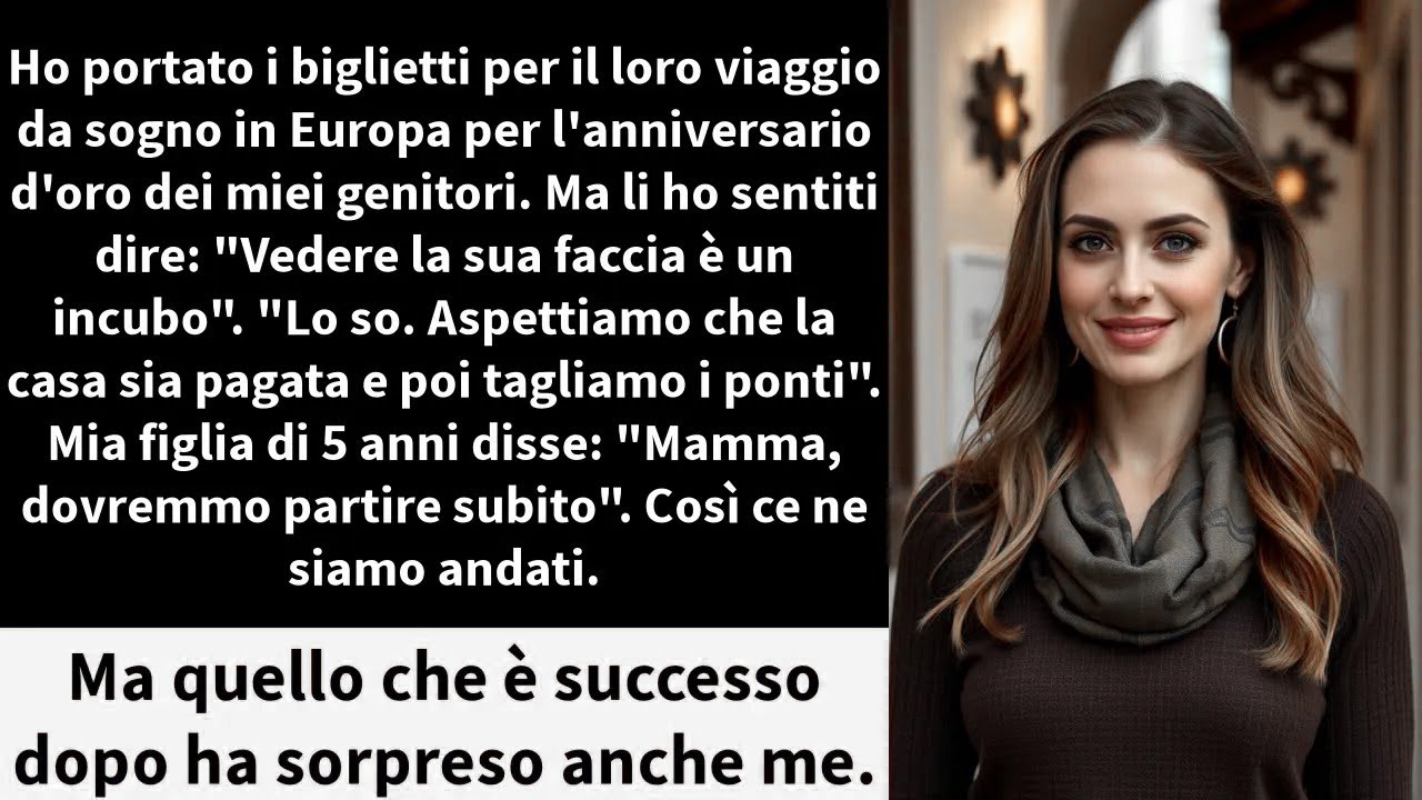 Ho portato i biglietti per il loro viaggio da sogno in Europa per l'anniversario d'oro dei miei