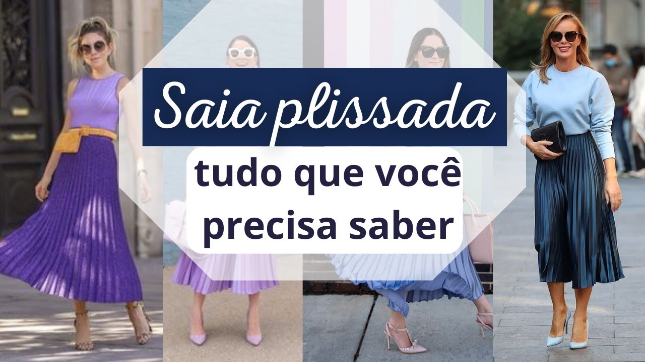 SAIA PLISSADA. A peça que nunca sai de moda e esta super em alta nesse ano.