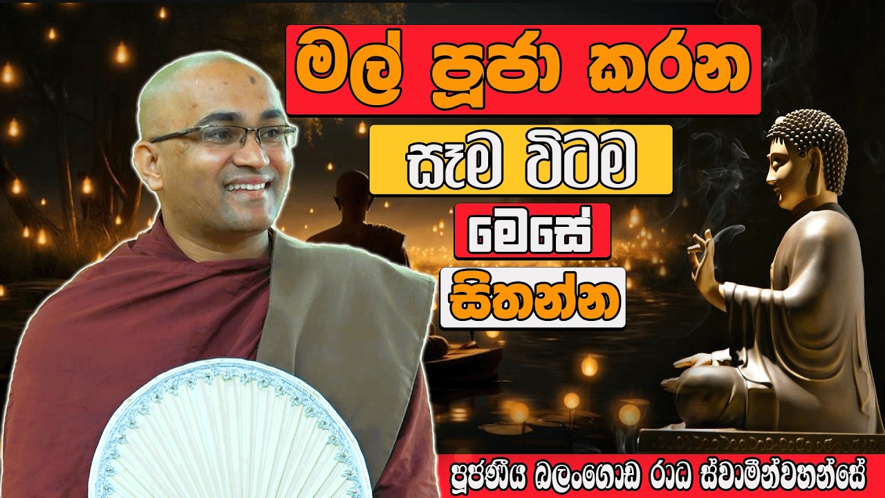 එක මලක් බුදුන්ට පූජා කලත් ඔබ මෙසේ සිතන්න | Ven Balangoda Radha Thero | Daham Potha
