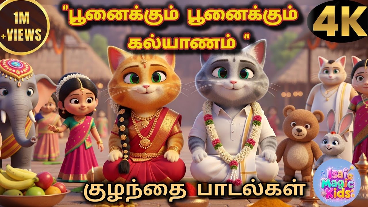 பூனைக்கும் பூனைக்கும் கல்யாணம் | குழந்தைகள் பாடல்கள் | Tamil kids song | @IsaiMagicKids 