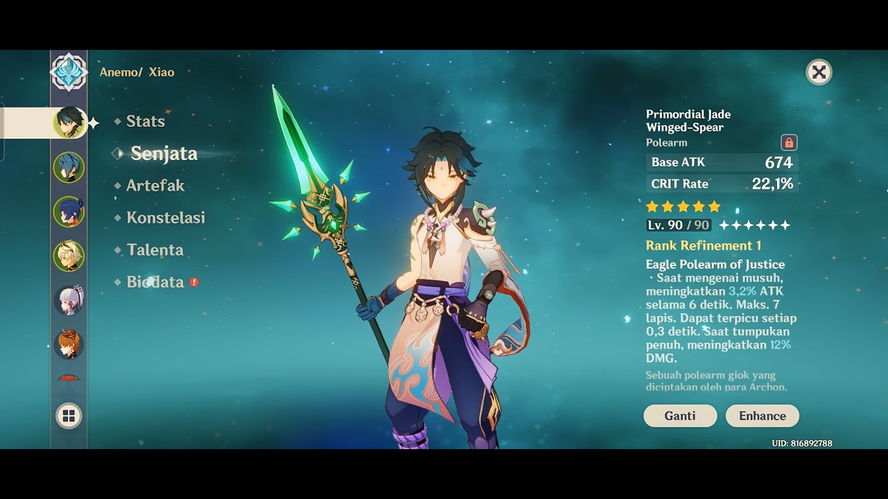 favonius lance R5 level 70/pjws R1 level 90