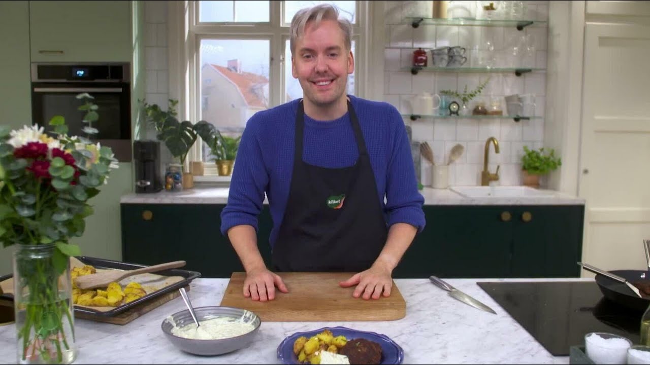 Kökets middag: Svampbiffar med polentapotatis och vegansk bea - Köket