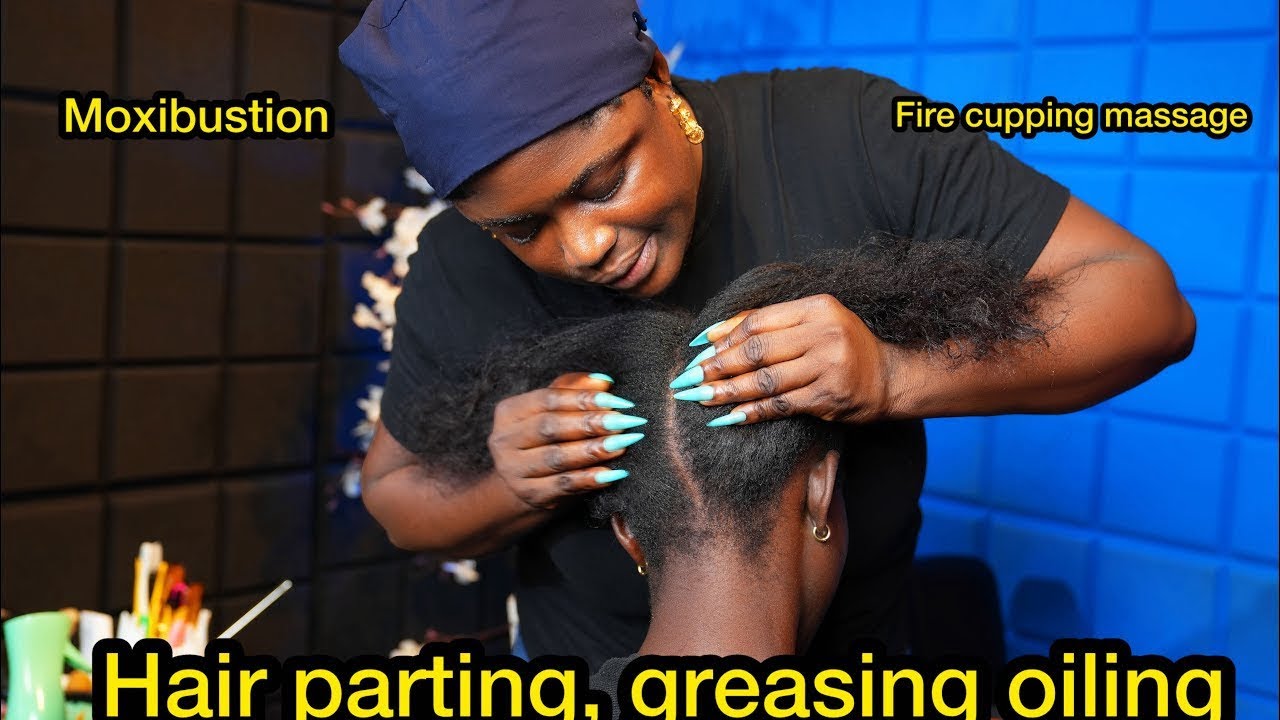 ASMR✨whisper hair parting, scratching dandruff