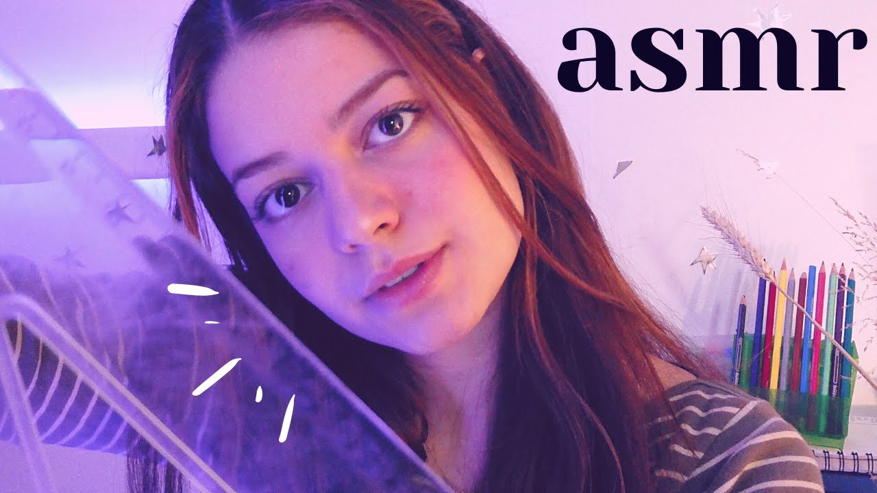 ASMR FR : ta camarade de classe te dessine (croquis coloré)✏️, c'est relaxant.