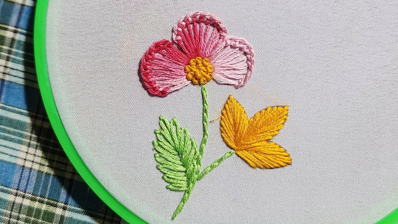 Very Beautiful Double Blanket Stitch Embroidery? #videos #youtubevideos