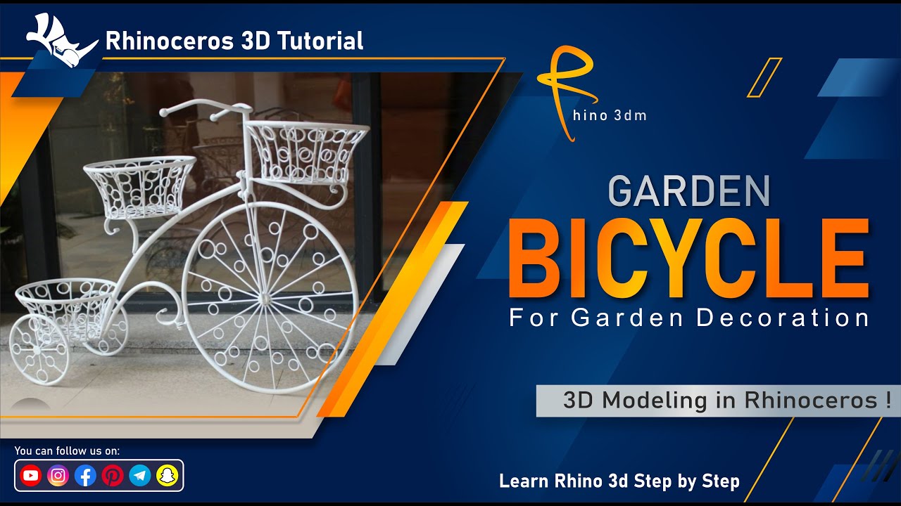 3d Modeling A Garden Bicycle Stand In Rhino 3d | Project 24 by Rhino3DM