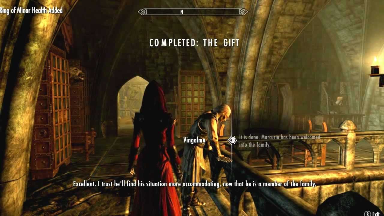 Skyrim Dawnguard: Turning Spouse into a Vampire (The Gift Quest Gameplay)