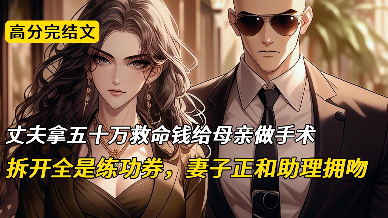 丈夫母亲脑出血，妻子小助理送来五十万，拆开全是练功券。他四处借钱凑够手术费，母亲却因延误全身瘫痪。他回家质问，妻子反骂他诬陷助理，还为他打抱不平被妻子砸破头、雇人扇九十九个耳光拍视频#小说 #爽文