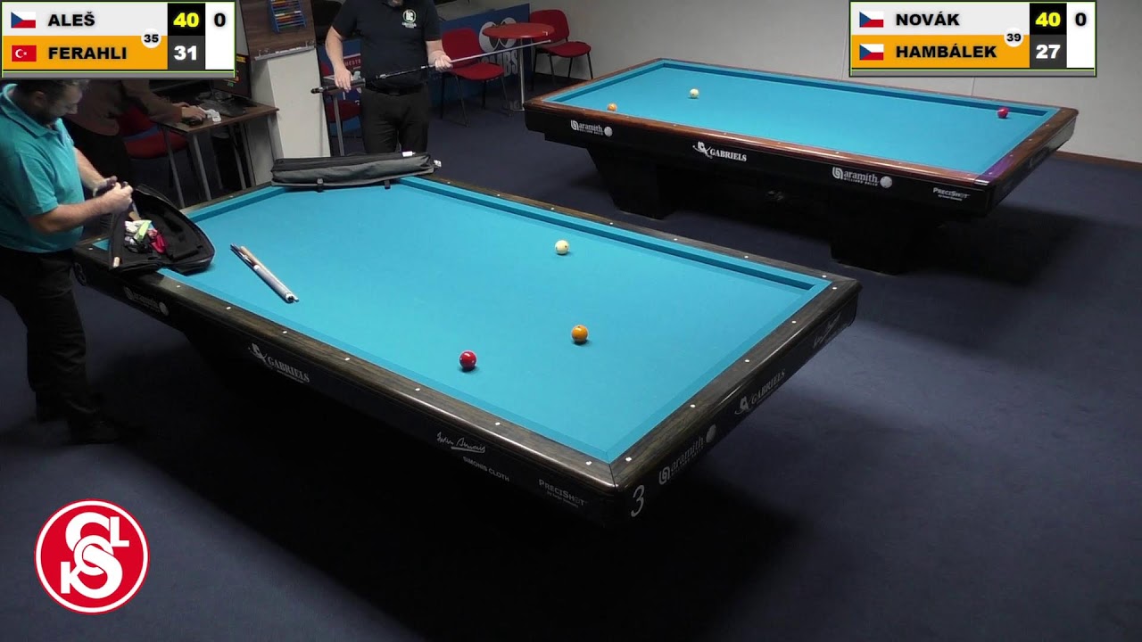 Czech 3-cushion league - 5th round Ferahli v Aleš, Hambálek v Novák