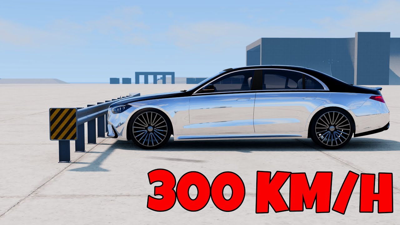 Cars VS Guard Rail - BeamNG Drive
