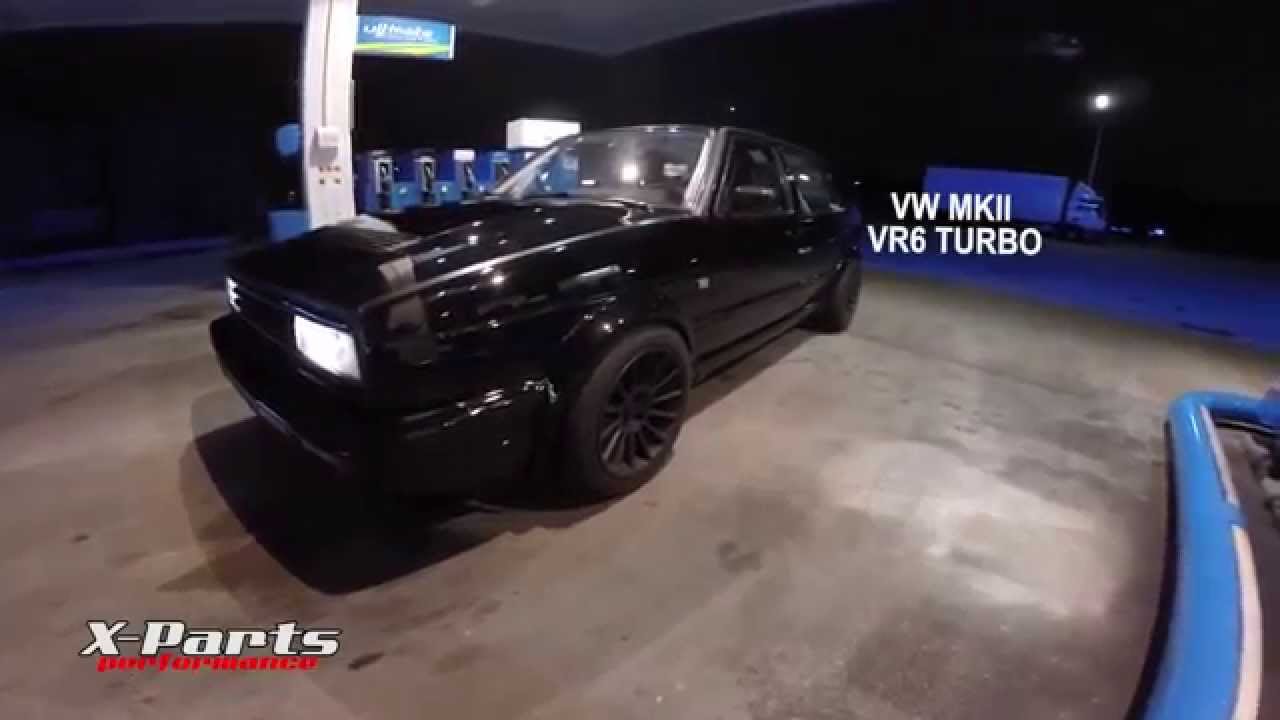 VW Golf 2 VR6 Turbo acceleration Fastes MKII in the World Record 1000hp 200mph  325km/h