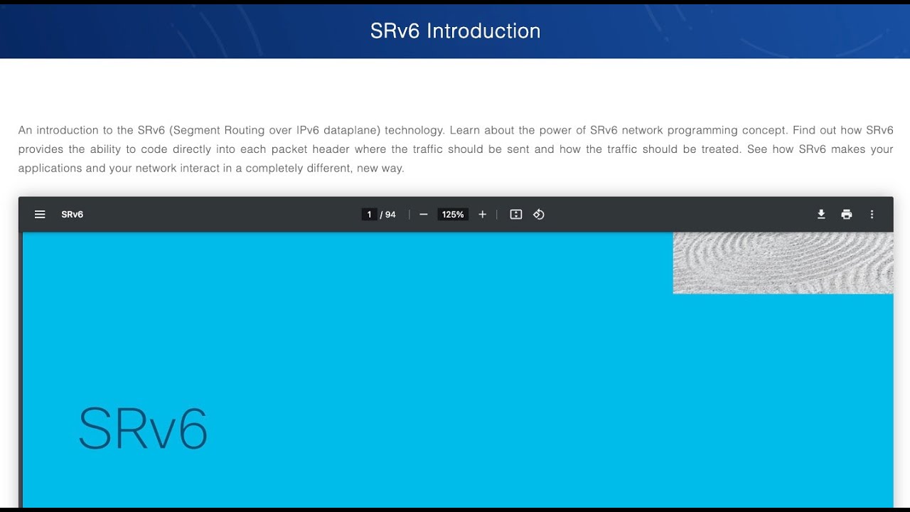 Introduction to SRv6 - Segment Routing over IPv6 (SRv6)