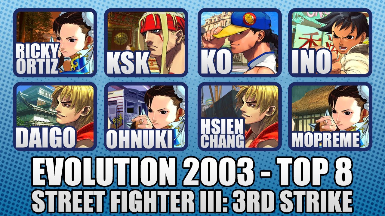 EVO 2003 - Street Fighter III: 3rd Strike - TOP 8