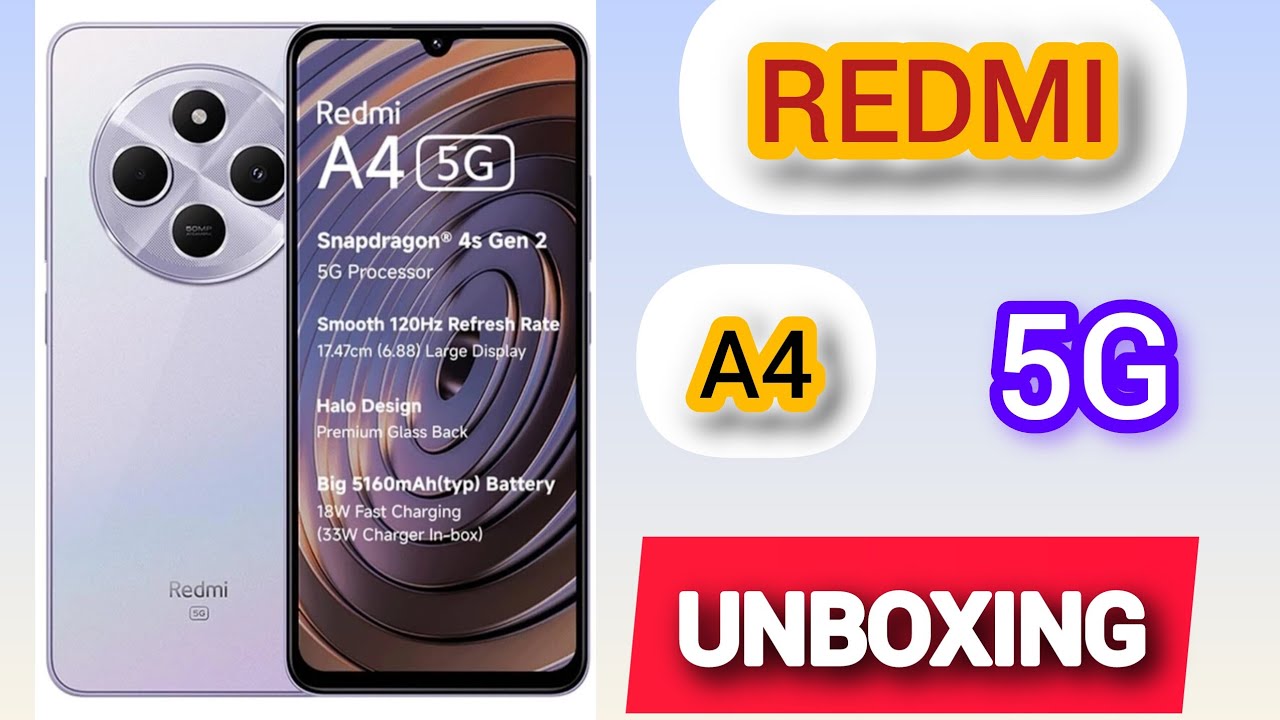 सबसे सस्ता 5G फोन Redmi A4 5g UNBOXING / Best smartphone under 10000 👍