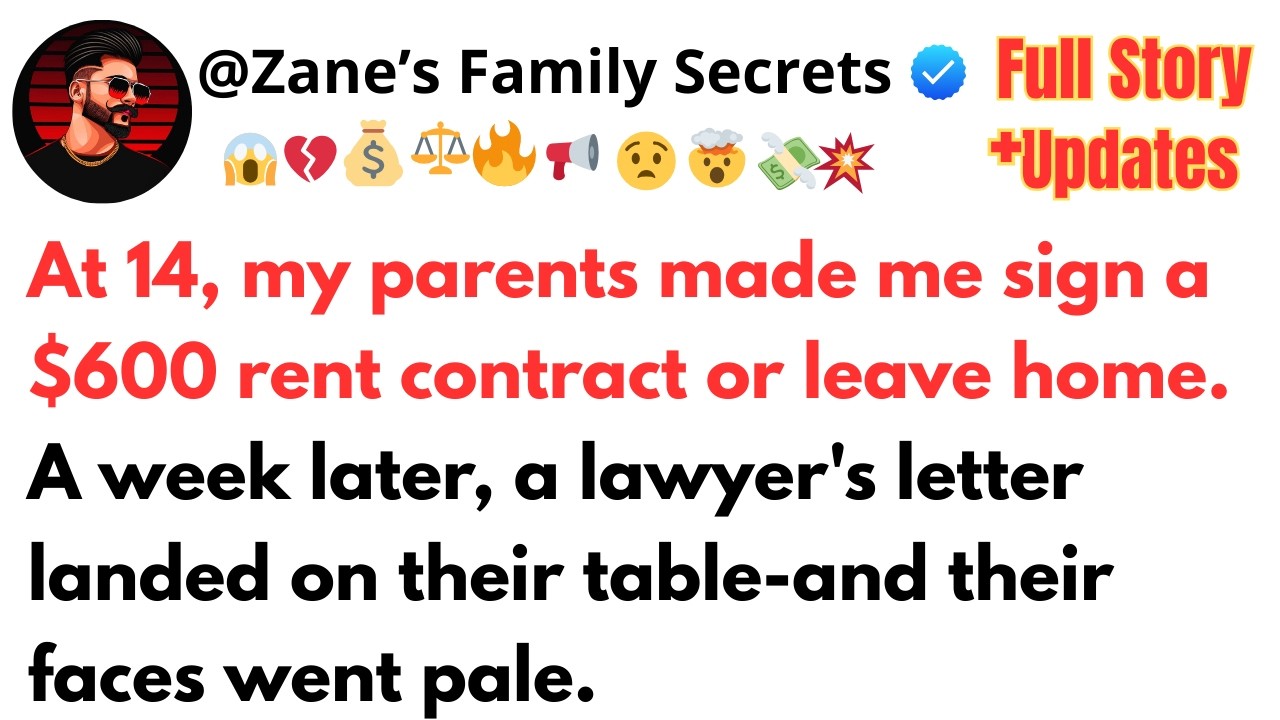 At 14, my parents made me sign a $600 rent contract or leave home. A week later, a lawyer's....