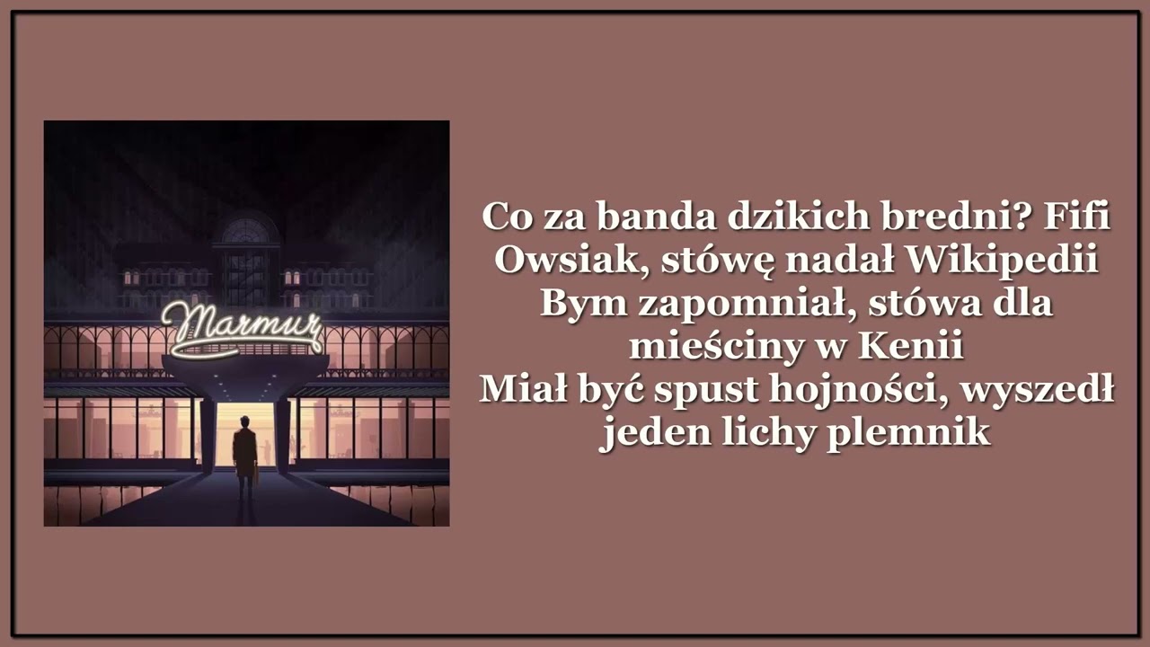 Taco Hemingway - Ślepe sumy (Tekst)