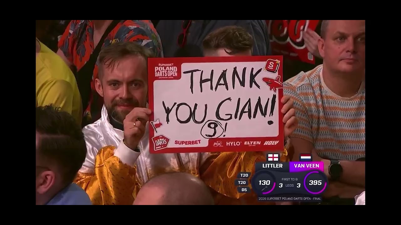 luke littler vs gian van veen poland darts open Final 2026 [full match] {9 dart alert}