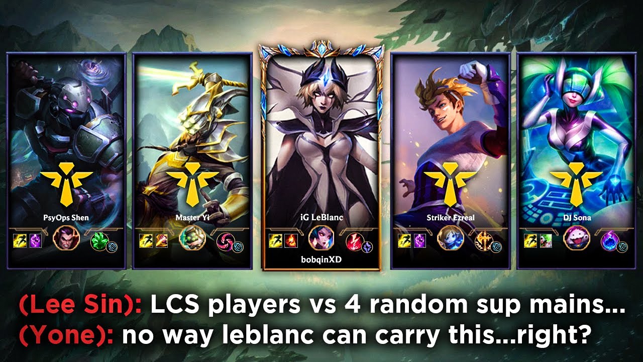 When soloQ gives you 4 support mains and put you vs LCS pros in Challenger..