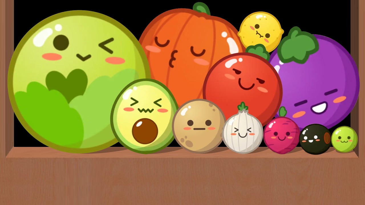 MERGE DROP VEGGIE - Vegetables Game, Watermelon Merge, Balls 2048: Puzzle Game Combine, Fruit Merge!
