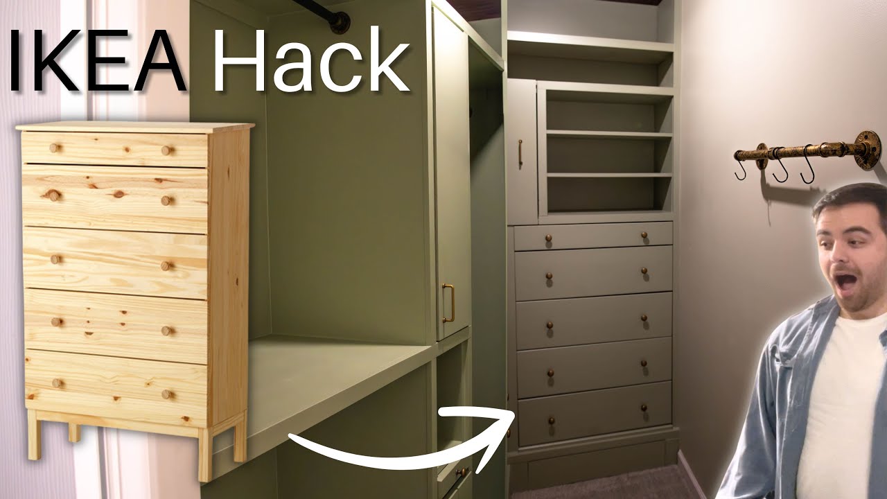ЭКСТРЕМАЛЬНОЕ преображение гардеробной (часть 2) | Лайфхак от IKEA | Комод Tarva | Создаём гардер...